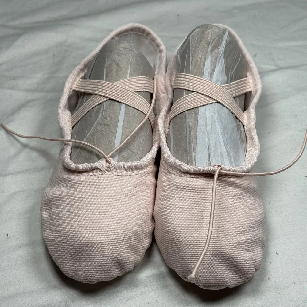 Stelle Ballet Shoes Kids US 12 Pink Canvas Dance Slippers Split Sole‎